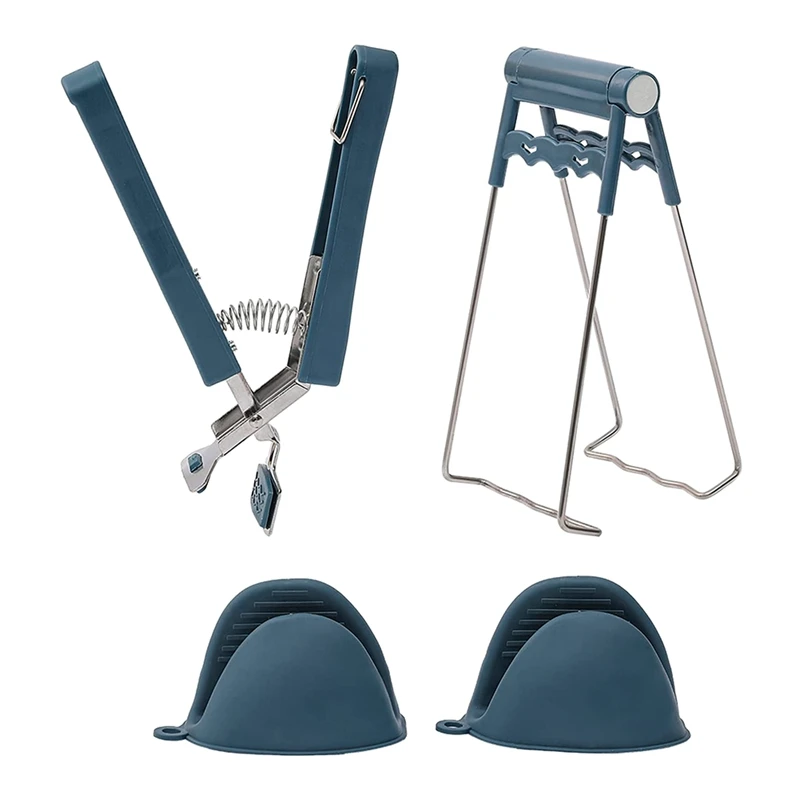 

Комплект антиожогов AU -4 шт.-зажимы для захвата мисок, силиконовый держатель для кастрюль, термостойкие силиконовые захваты для захвата кухо...