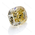 Желтый Муассанит, подушка из дробленого льда с драгоценными камнями 5,5*5,5 мм