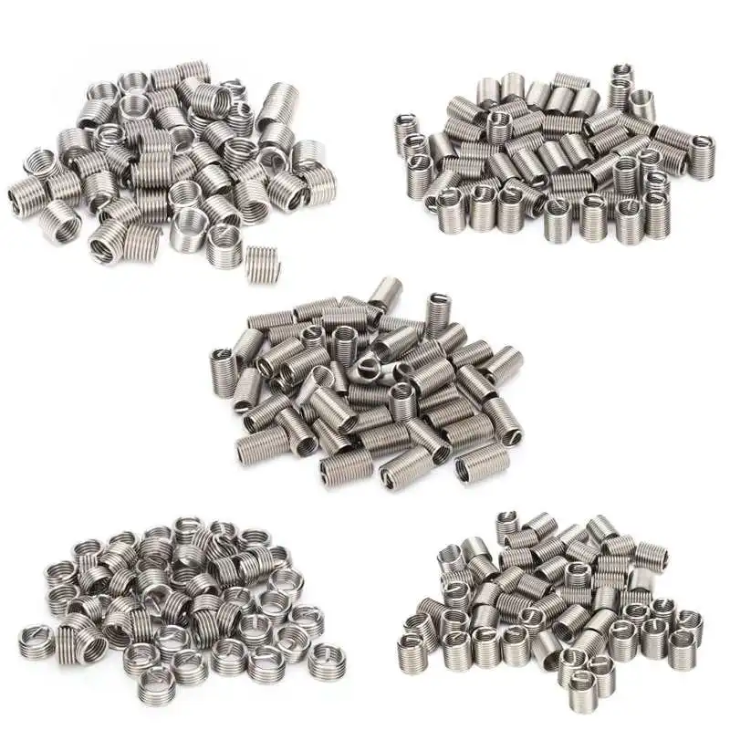 

50Pcs Wire Thread Insert Sleeve Bushing Screw Protective Coil Screw Repair Nut Kit M10 x 1.5 Repair Tool Part