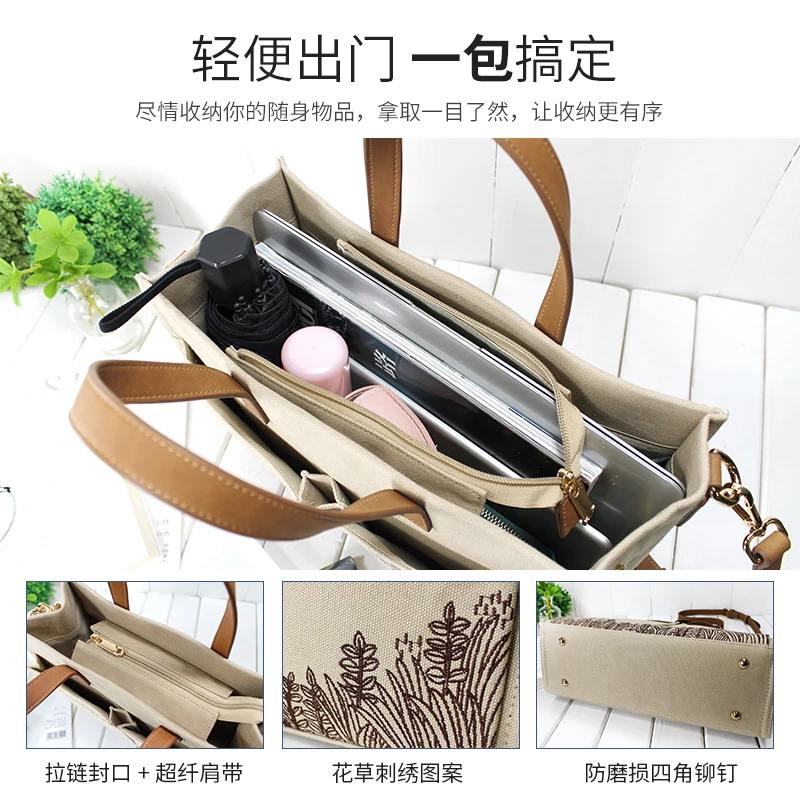 

Princess Huajian confides in me: Embroidered bag, printed art bag, spring messenger bag, shoulder bag, portable canvas bag