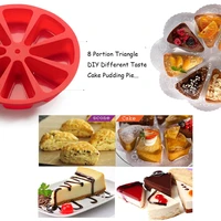 8 grid silicone wedges cake mould individual portion pizza slices kitchen tool in stock