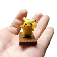 genuine anime pokemon pocket monster doll figure q version mini pikachu pvc gifts for children model toy ornaments