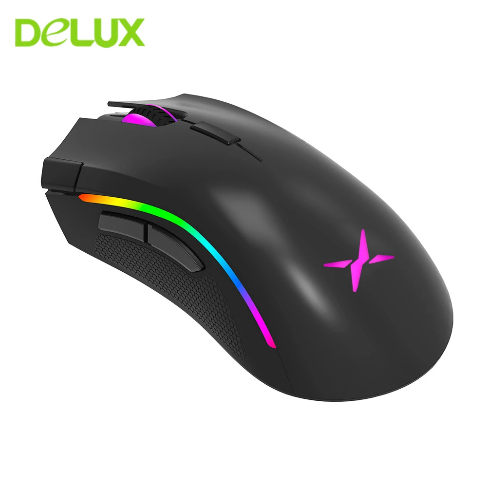 

DELUX M625 PMW3360 RGB Gaming Mouse Gamer Ergonomic Wired Computer Optical Sensor Mause 12000 DPI 7 Button Usb Game Mice For PC