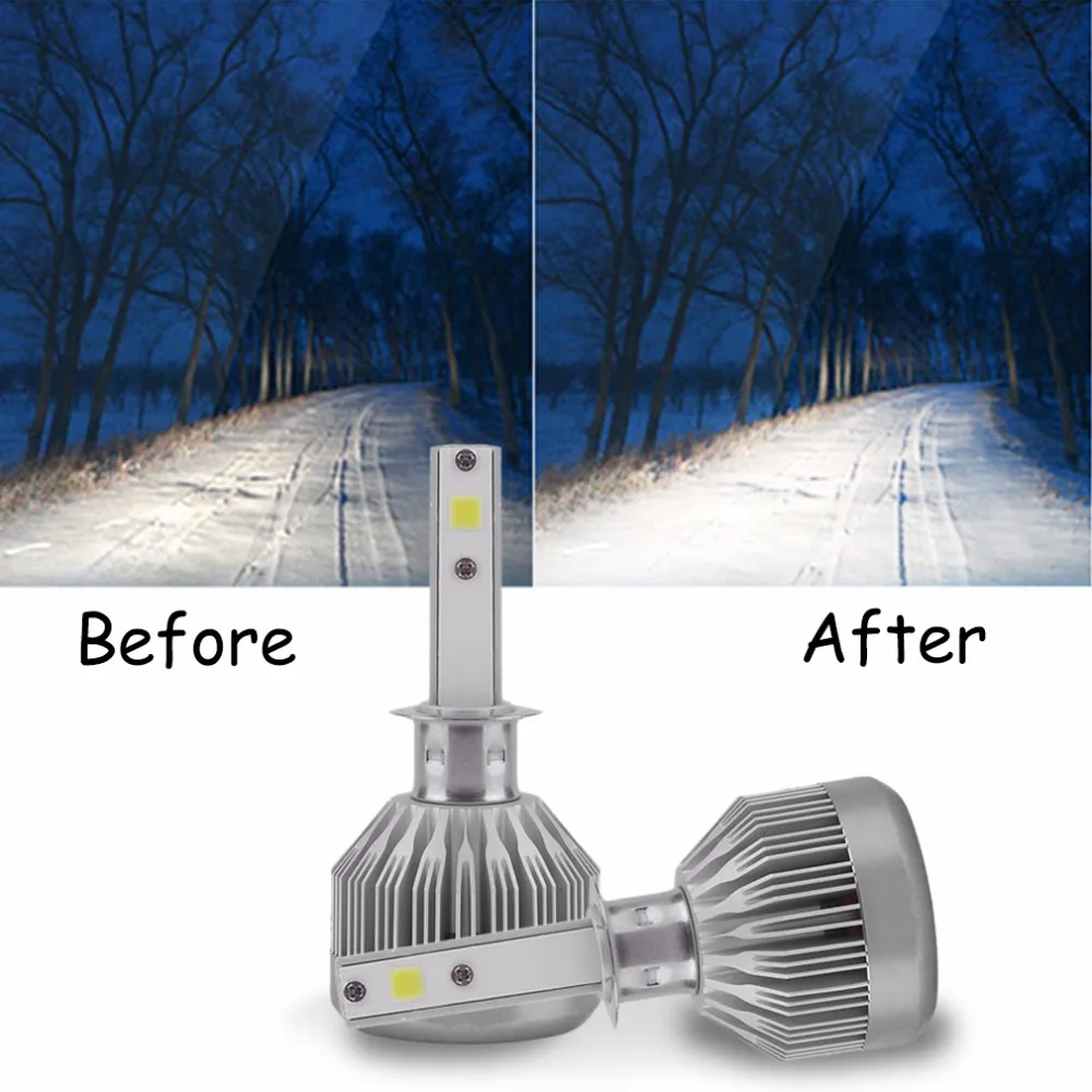 ICOCO светодиодный 12V H4 Автомобильные фары 60 Вт 6000LM H1 H3 H7 H8/H9/H11, 9003/HB3/HB4 светодиодный комплект Headbulbs сов монолитный блок светодиодов фары