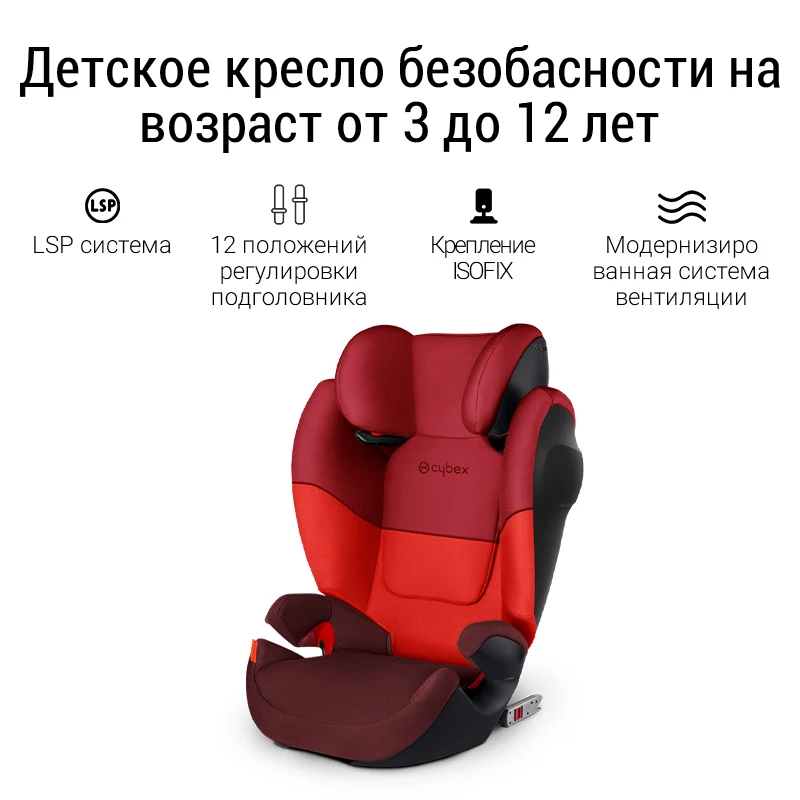 Детское автокресло Cybex Solution M-Fix SL Гр 2/3 15 - 36 кг с 3 до 12 лет детское кресло