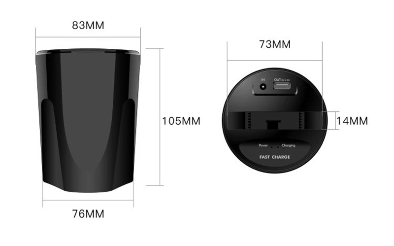 X8 QI Беспроводное Автомобильное зарядное устройство чашка для iPhone 11 Pro XS Max samsung huawei LG Xiaomi USB автомобильное беспроводное зарядное устройство Внешний 2.4A