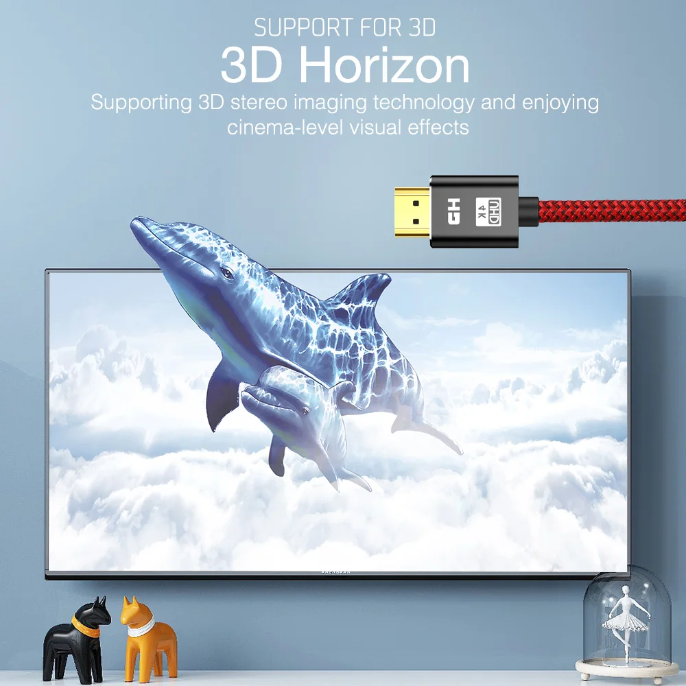 4K 60Hz HDMI к кабель высокоскоростной 2 0 позолоченный 3D Кабель для подключения Xiaomi UHD