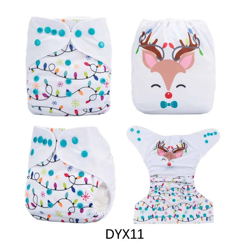DYX11 {AnAnBaby} Новые дизайнерские Многоразовые детские подгузники одного размера с цифровыми принтами - Цвет: DYX11