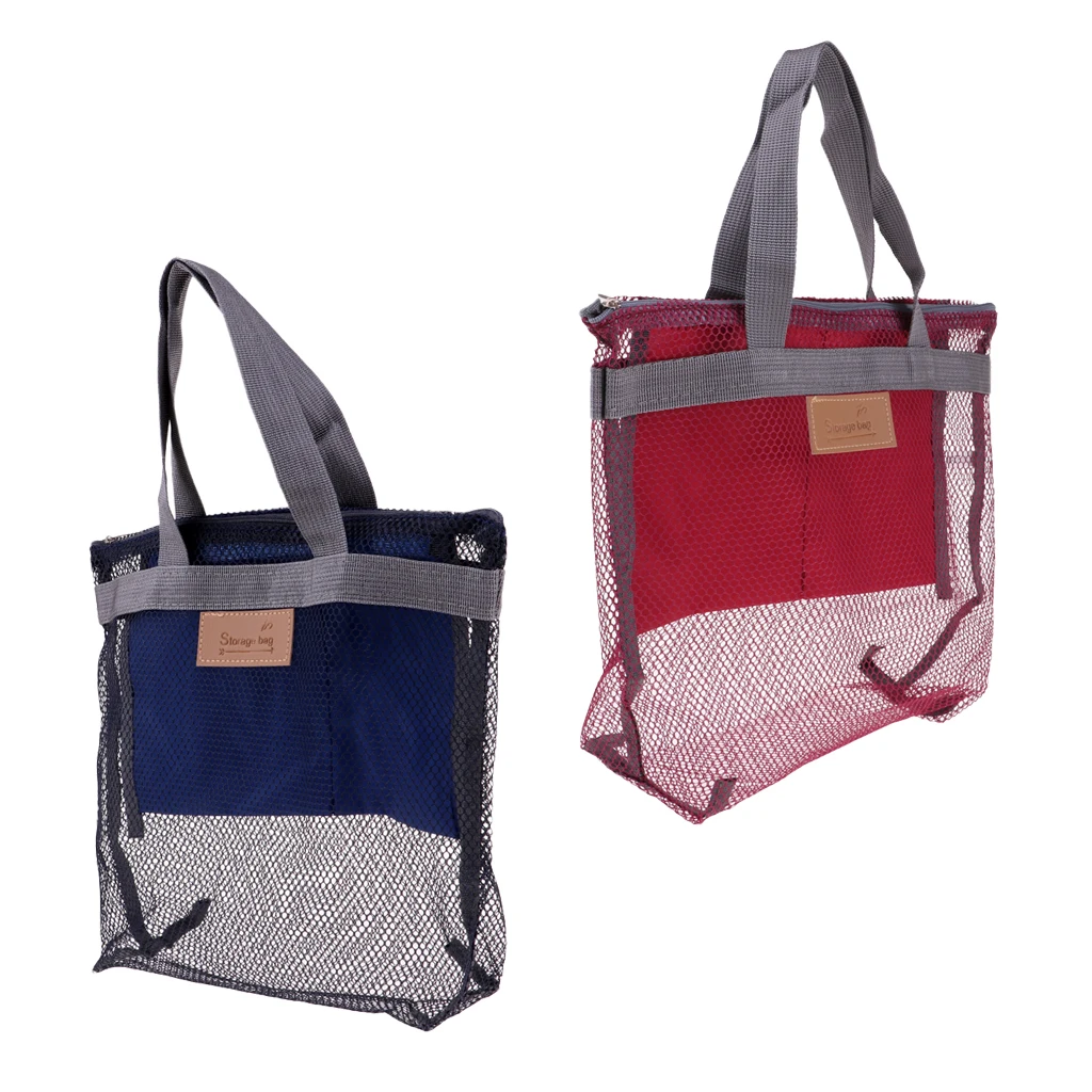 2 Pieces Mesh Shower Caddy Portable Toiletry Tote Gym Bag for College Dorm Bathroom | Спорт и развлечения