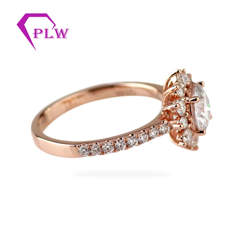 Кольцо женское из розового/желтого/белого золота с бриллиантами 14 К/6 5 к |