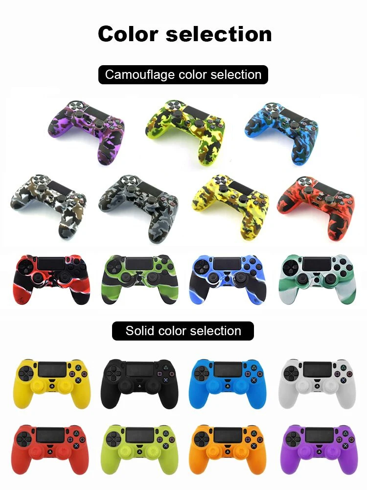 Мягкий гибкий силиконовый чехол, защитный чехол для Playstation 4 PS4 Pro Slim, светодиодный светильник, наклейка, 2 шт., ручка+ светодиодный чехол