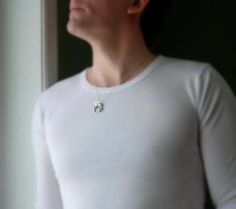 Ожерелье с подвеской Спящий дракон ожерелье средневековое символическое Дракон