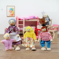 wooden family dolls house accessories learning educational toys for children baby kids gift toddler pretend toys create stories