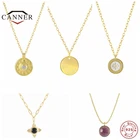 Женская цепочка с подвеской CANNER, ожерелье до ключиц из настоящего серебра 925 пробы, Изящные Ювелирные украшения, 2021