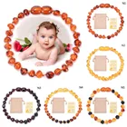 Ожерелье из натурального янтарного Балтийского янтарного камня диаметром 15 см, браслет в подарок для женщин, драгоценности