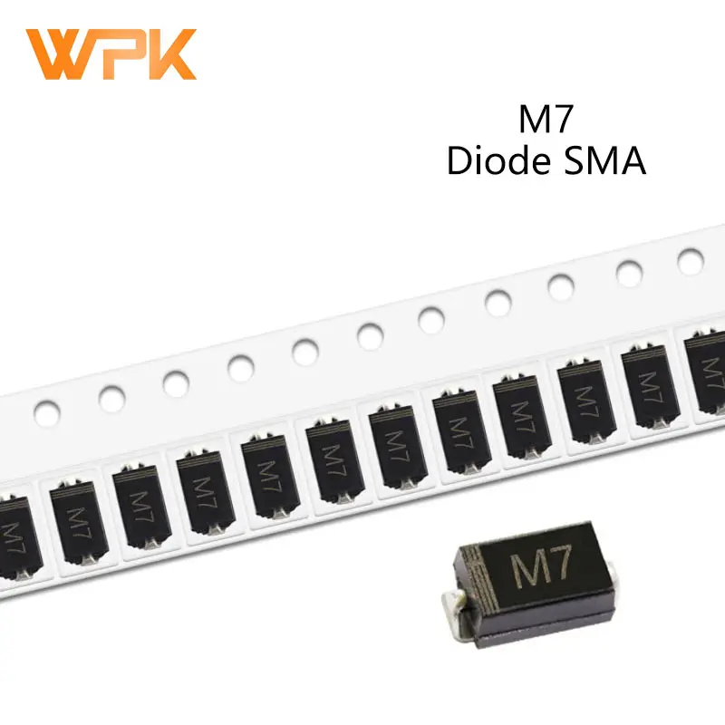 50 шт. SMD выпрямительный диод DO 214AC M7F M7 M4 M2 M1 1A с алюминиевой крышкой 50В 100V 200V 400V 600V 800V