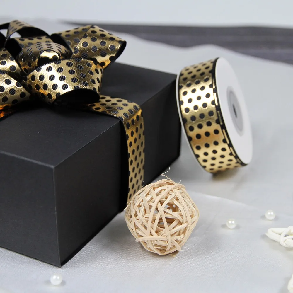 Золотая мини лента с узором в виде звезд 7/8 дюйма 22 мм волнами и полосками