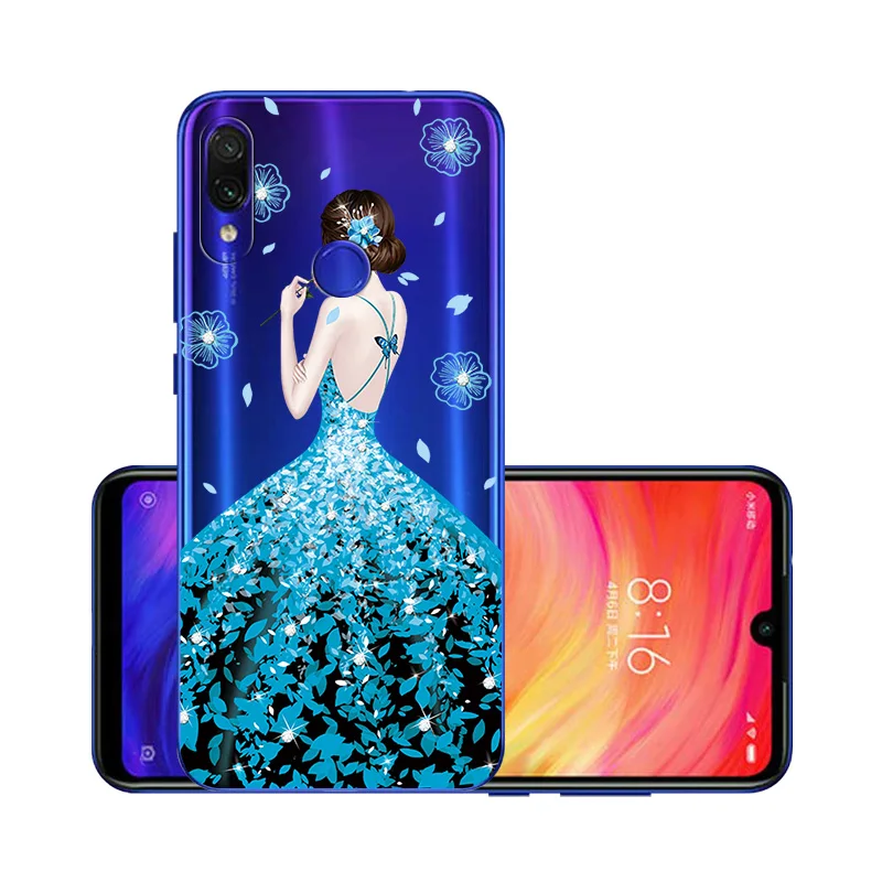 Для Xiaomi Redmi Note 7 5 Pro силиконовый прозрачный Футляр окрашенный для Xio mi Red mi 7 7A 6 6A mi A2 Lite 9T K20 чехлы чехол на ксиоми редми нот 7