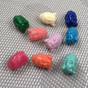 Бусины для гравировки ювелирных изделий сделай сам, бусины с узором Будды из синтетического коралла, россыпью, изолирующие бусины для изготовления ювелирных изделий, ожерелий, браслетов, аксессуаров