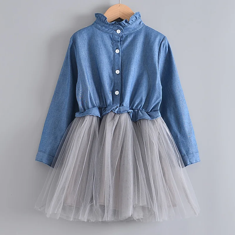 Menoea/детская одежда для малышей весеннее стильное платье принцессы с длинными