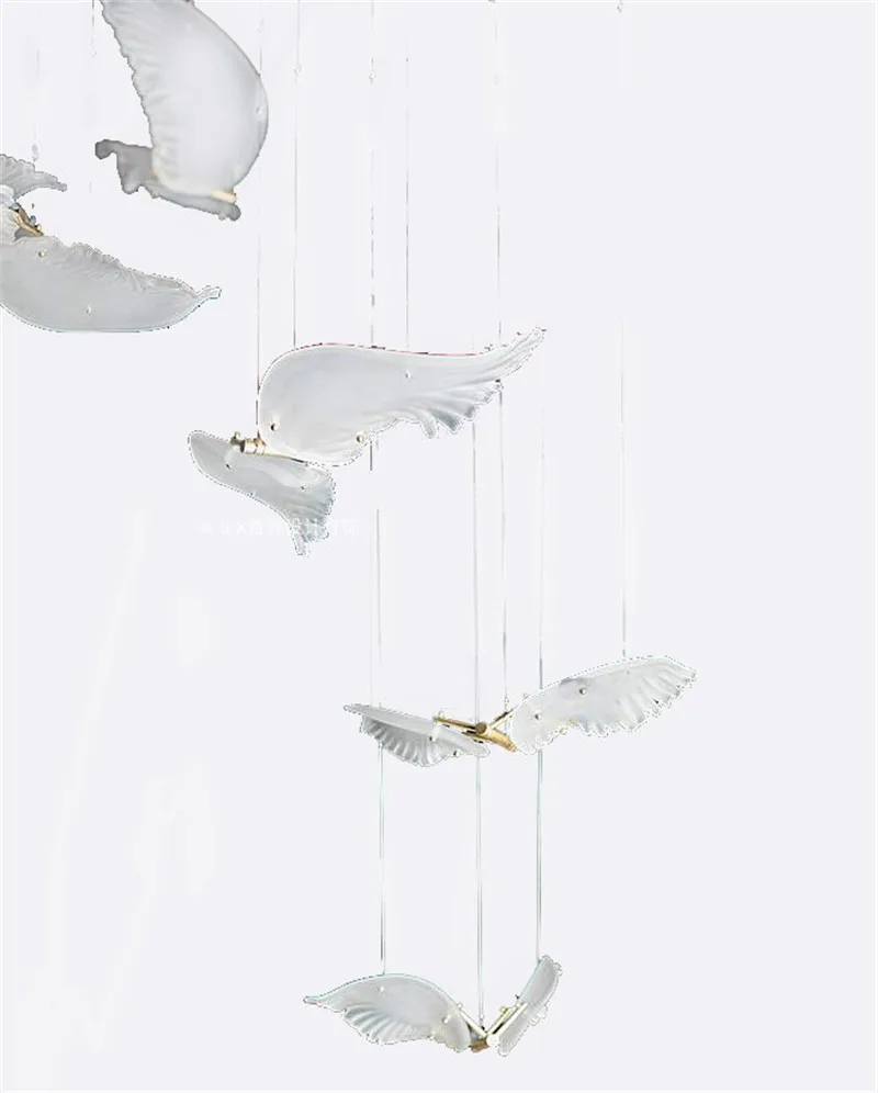 Светодиодный светильник для дома люстра летающих птиц офисный магазин отель