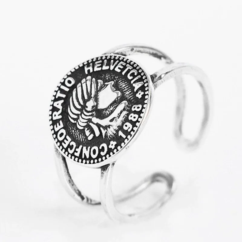 YIZIZAI Трендовое кольцо для женщин женское модное ретро Двухслойное Открытое с