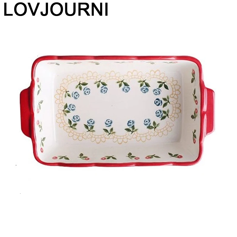 Фарфоровая тарелка Fruteira Сервировочная посуда салатная кухонная столовая для