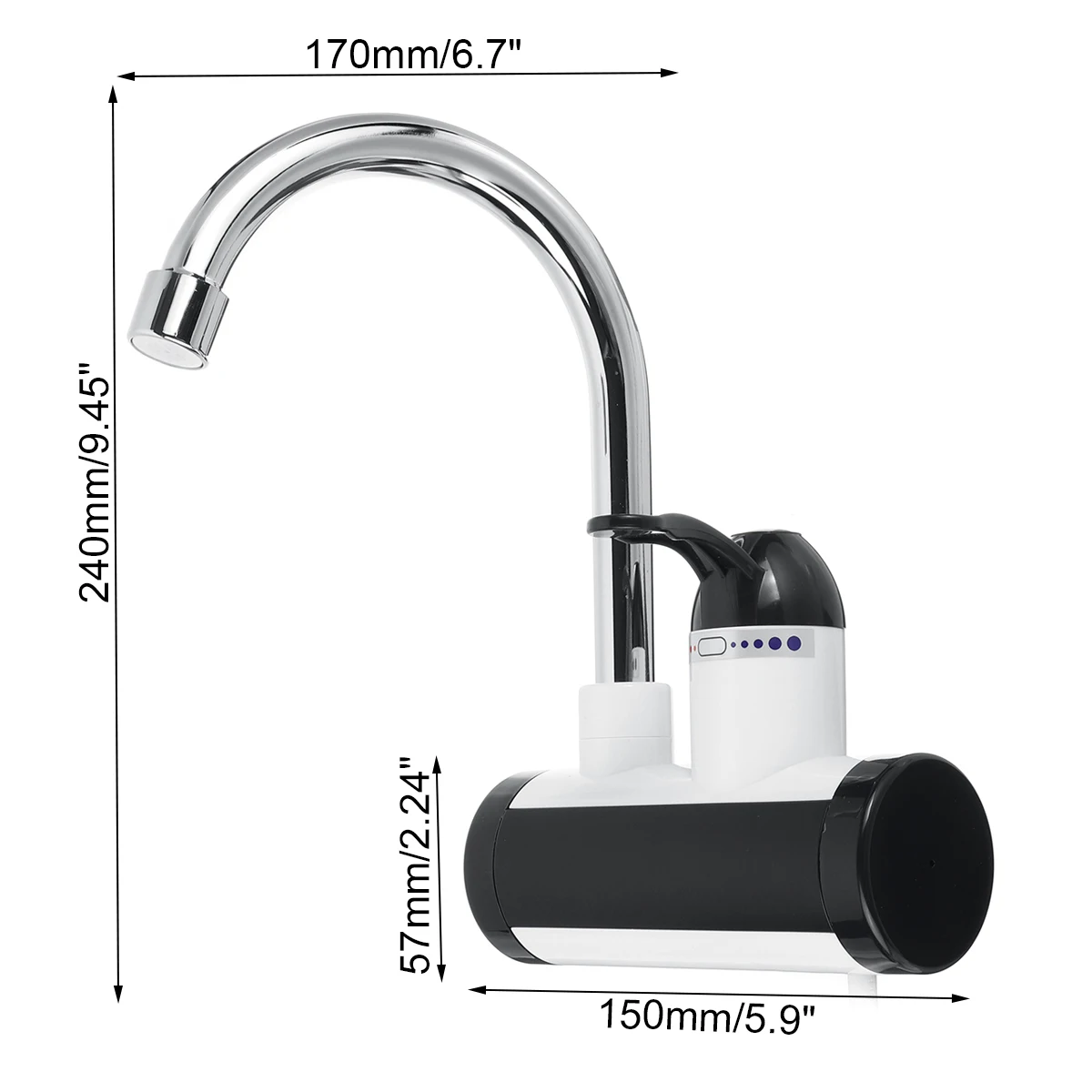 

3000W 3s Fast Heat Electric Kitchen Water Heater Tap Instant Hot Cold Heating Faucet Tankless Instantaneous Water Heater 220V