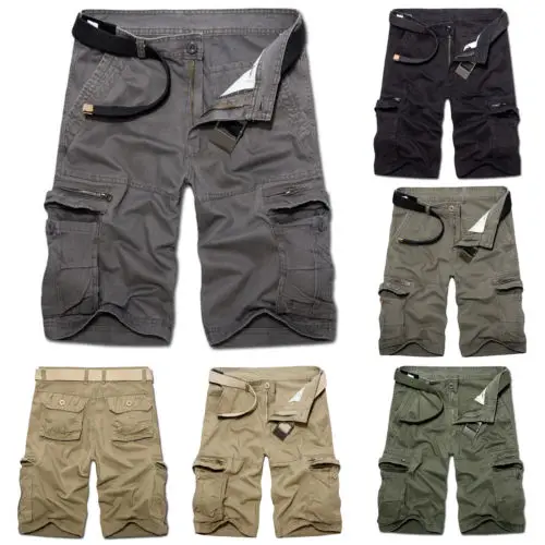 

Mens Cargo Combat Shorts Pants Chino Military Army Tactical Jeans Shorts Summer Casual Outdoor Cargo Pocket Trousers Bottoms