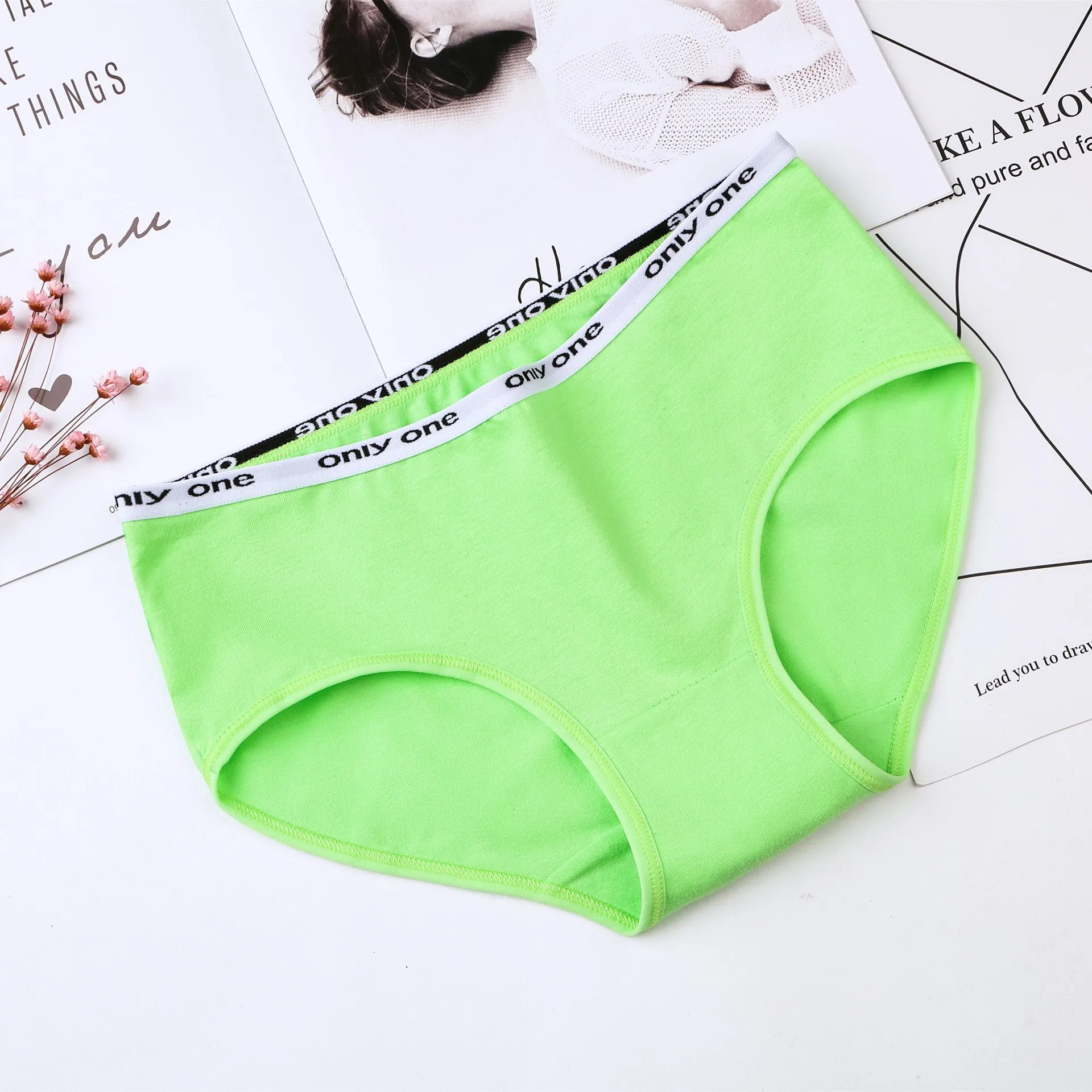 12 шт./лот женские трусики хлопковое удобное нижнее белье простое женское ярких