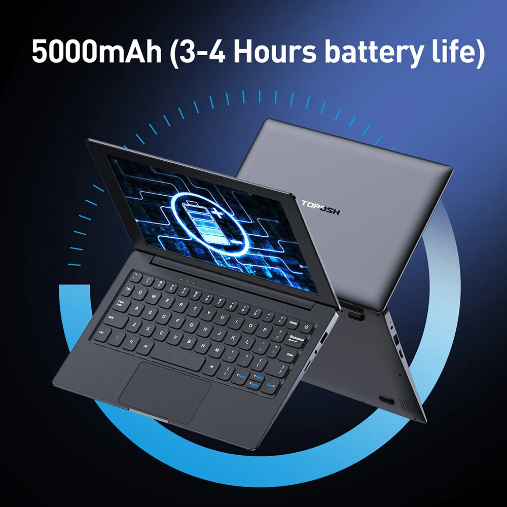 10.1 Mini Metal Laptop Intel N4120 Quad Core 6GB RAM 128GB ROM Notebook PC 2.6GHz USB3.0 TF Card Port Slim Netbook Ultrabook