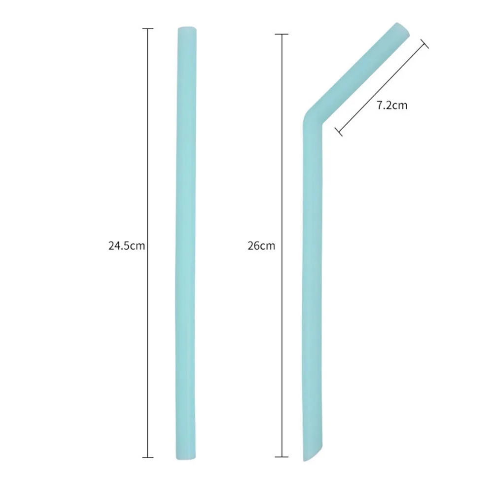 

Portable Collapsible Silicone Straw Eco-friendly Drinking Straw Reusable Long Hot Drink Straws Wedding Party Bar Accessories