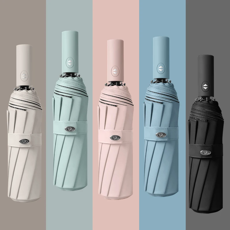 

Double Large Umbrella Folding Business Automatic Sun Protection Men's Ladies Sunny Umbrella Portable Parapluie Rain Gear DL60YS