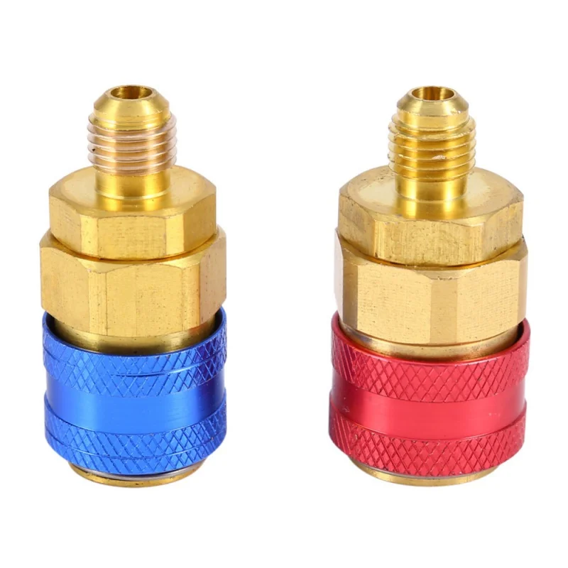 

Automobile Quick Coupling ConnectorFreon R134a H/L 1Double Brass Adapter Adjustable Air Conditioner Card