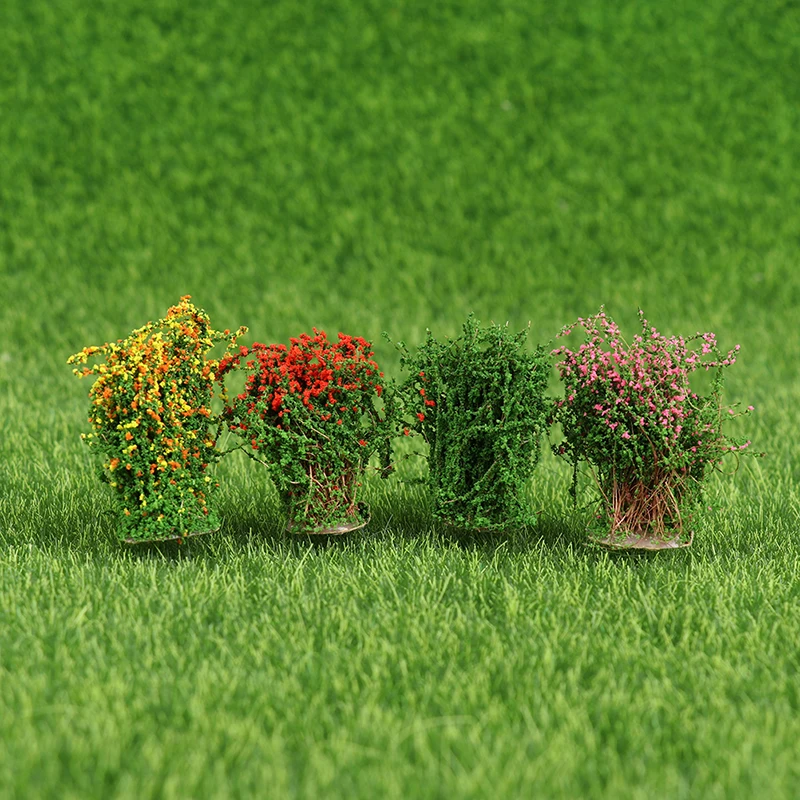 

1/12 Dollhouse Miniature Multicolor Flower Bush Green Plant Flower Model Toy For Dollhouse Decoration New