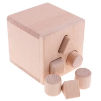wooden shape sorter box baby geometric building block developmental toys