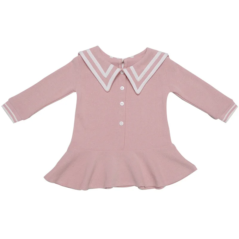 

Girls' Navy Style Dress 2020 Autumn New Children's Preppy Style Dress Children's Fashion