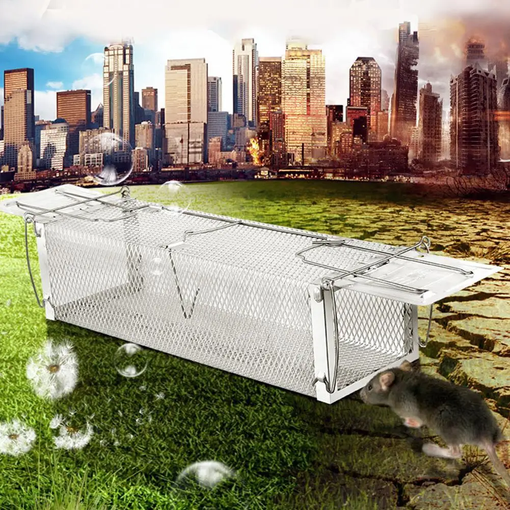 Умная дверь гуманная живая мышка ловушка животное клетка крыса для маленьких
