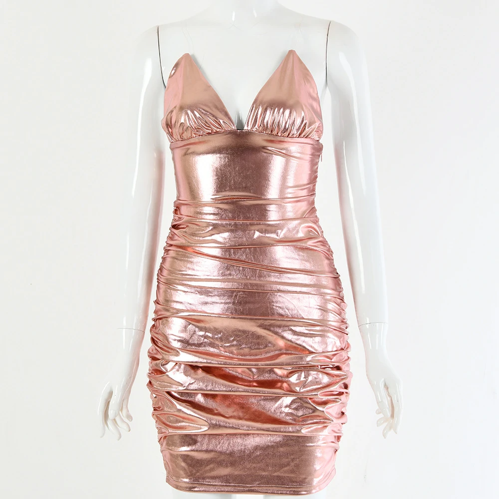 Летние блузки v образный вырез платье Для женщин ремни Ruched Bodycon элегантные