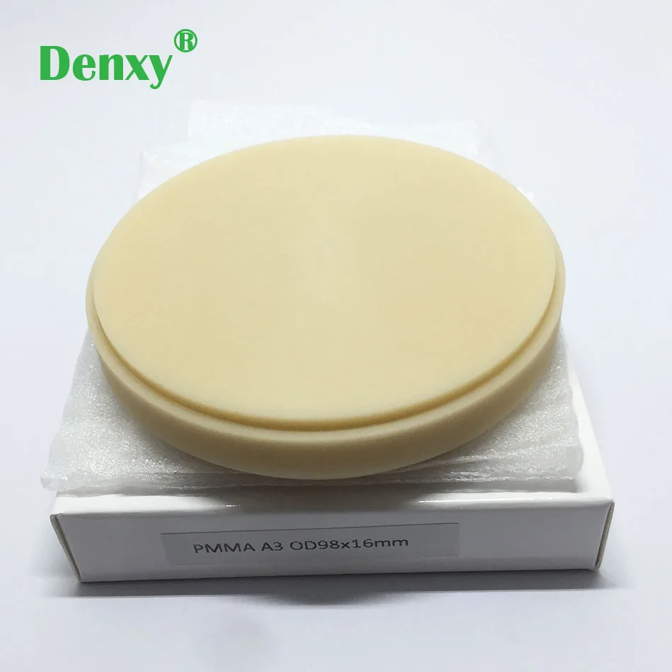Denxy 5pcs Dental PMMA Blocks Pmma milling discs Dental Material lab for Make Temporary Bridge Dental Restorations Resin block