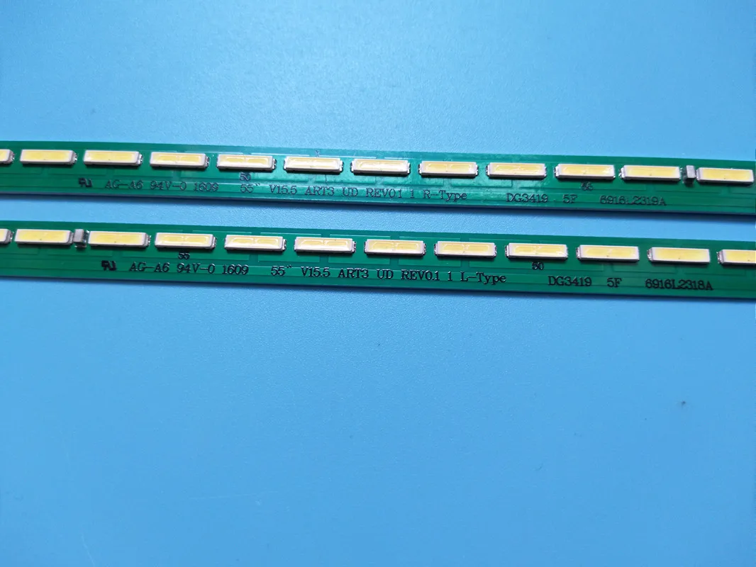 Светодиодная лента для фона lg 55uf6450 5uh6150 5uf6430 6916l2318a 6916l2319a 6922l 0159a lc55 5 комплектов = 10
