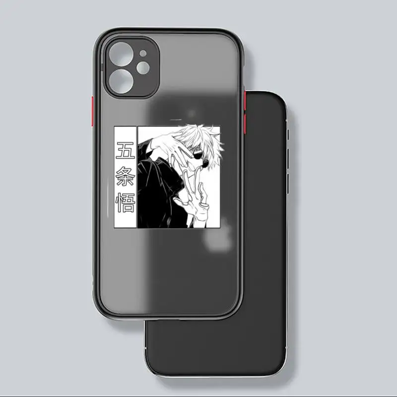 

Jujutsu Kaisen Anime Cartoon Phone Case For iphone 12 11 8 7 plus mini x xs xr pro max matte transparent cover