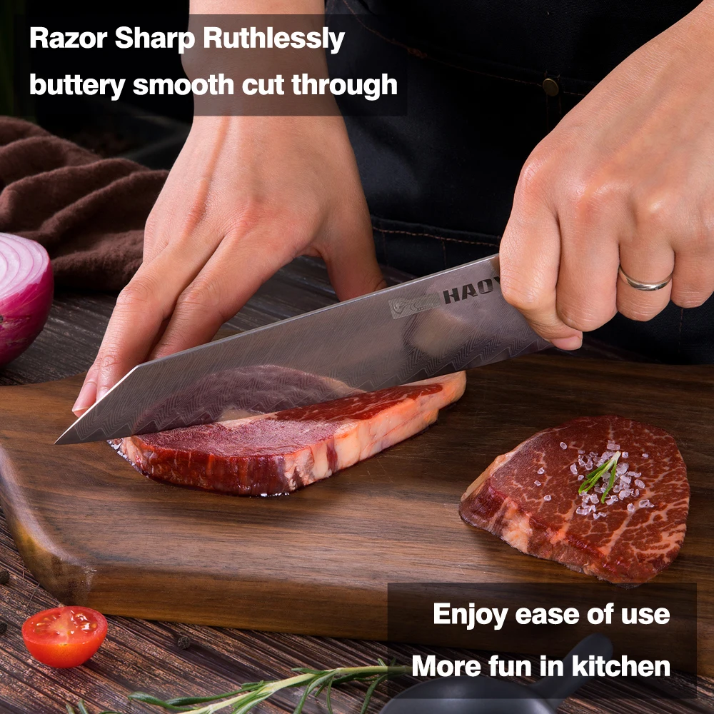 Поварской нож из дамасской стали японские кухонные ножи vg10 master рукоятка kiritsuke G10