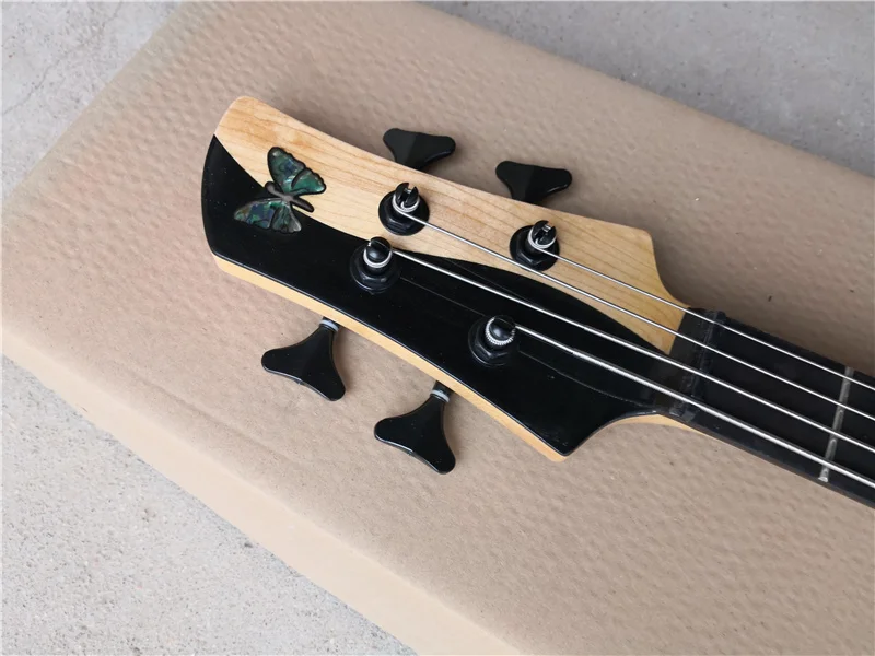 

Free Shipping Custom new Yin Yang Standard tai chi pattern 4 string Electric bass shell Active Pickups in stock 62