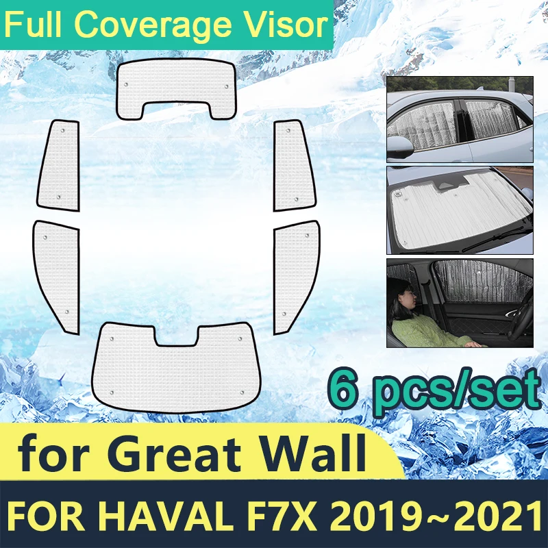 

Full Covers Sunshades For Haval F7x 2019 2020 2021 Car Windshields Accessories Visor Parasol Sunblind Windscreen Side Windows