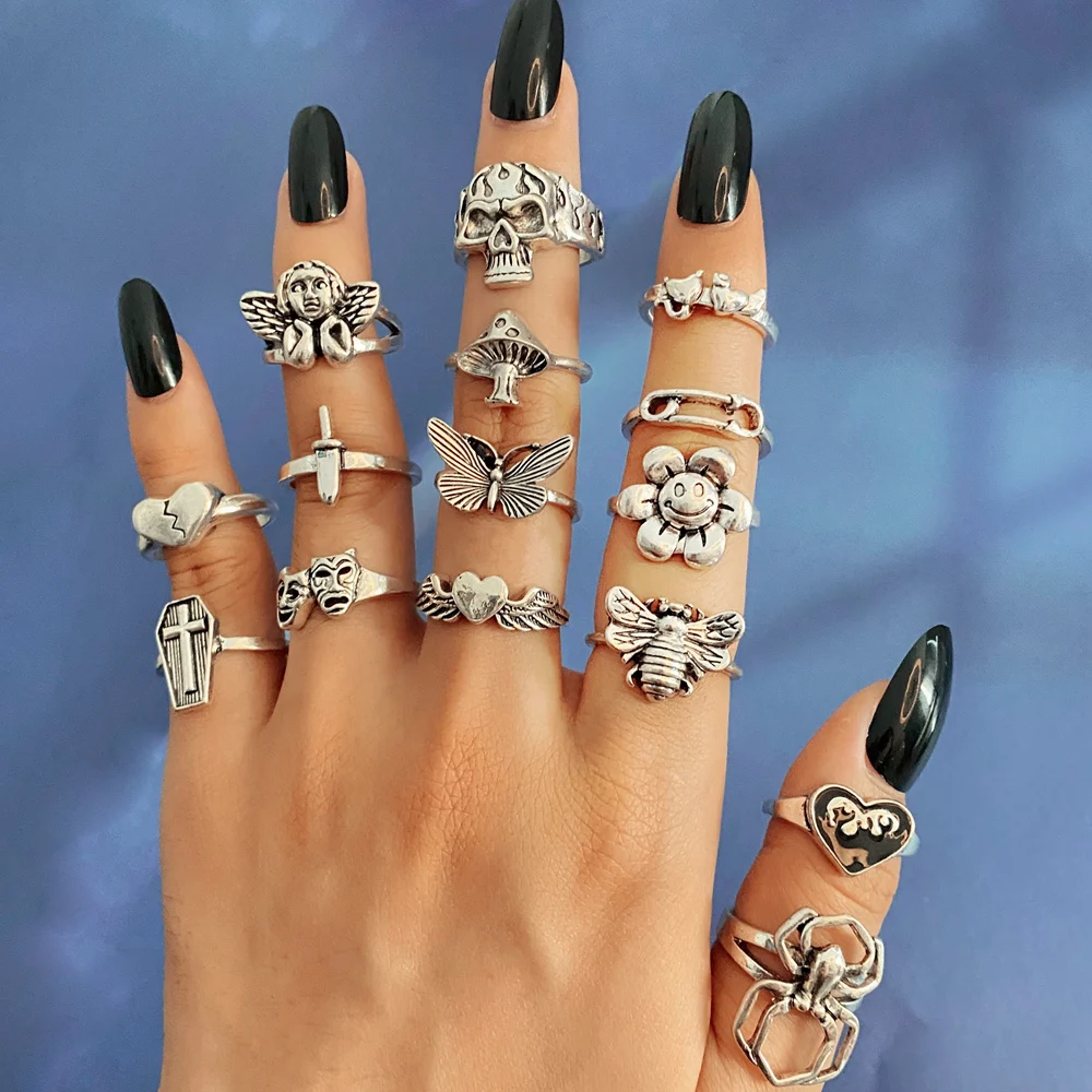 Винтажное серебряное кольцо IFME для женщин и мужчин с бабочкой грибом ангелом