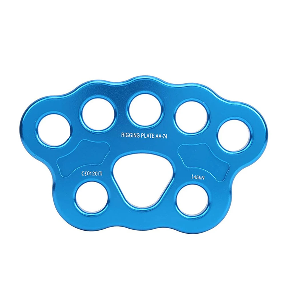 

45KN 8-Hole Paw Rigging Plate Outdoor Mountaineering Rope Anchor Point Connector Outdoor Rescue Climbing Equipment