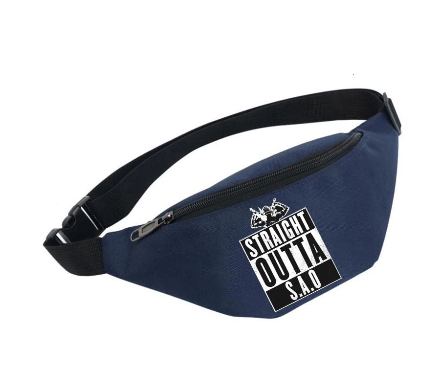 Waist Bag women Belt Waterproof Chest Handbag Unisex Fanny Pack Ladies Belly Bags For anime Sword Art Online | Багаж и сумки