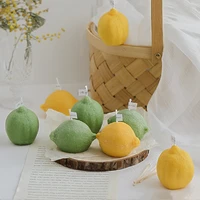 ins scented candle decoration wedding home accessories photo props souvenir lemon orange fruit aromatherapy cake candles