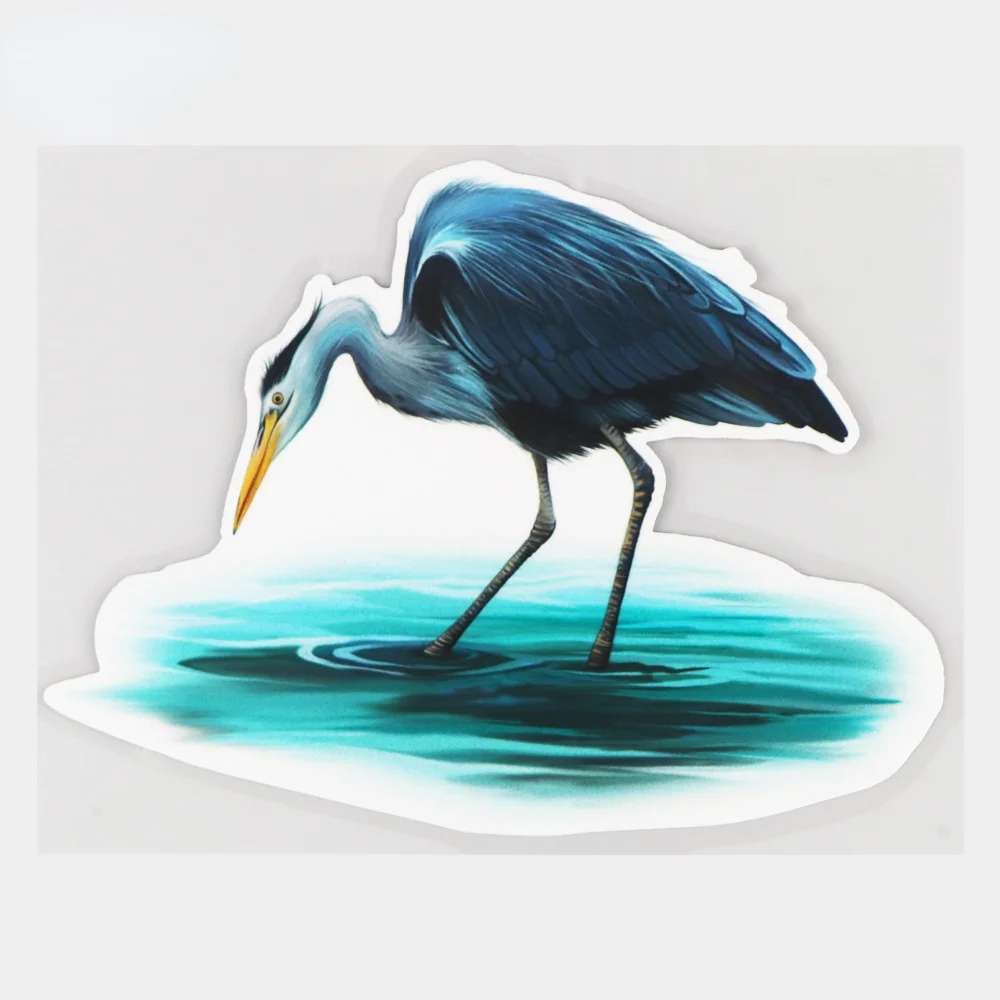 

JuYouHui Exterior Accessories Decal Grey Heron Fashion Rear Windshield Decoration Decals Cartoon Stickers